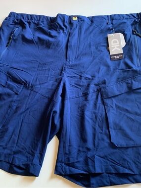 Navy Blue Outdoor Cargo Shorts with Zip Pockets